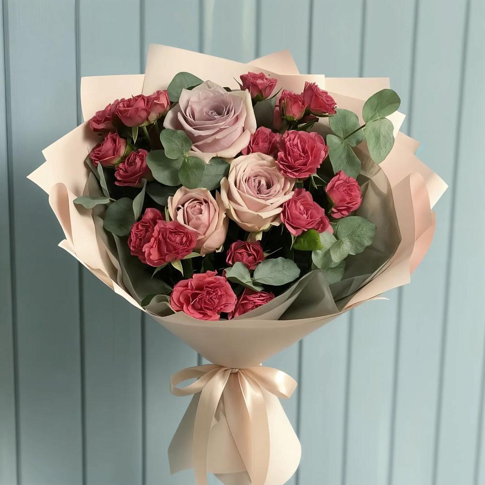 Букет цветов из: Гвоздики и Розы в Лениногорске