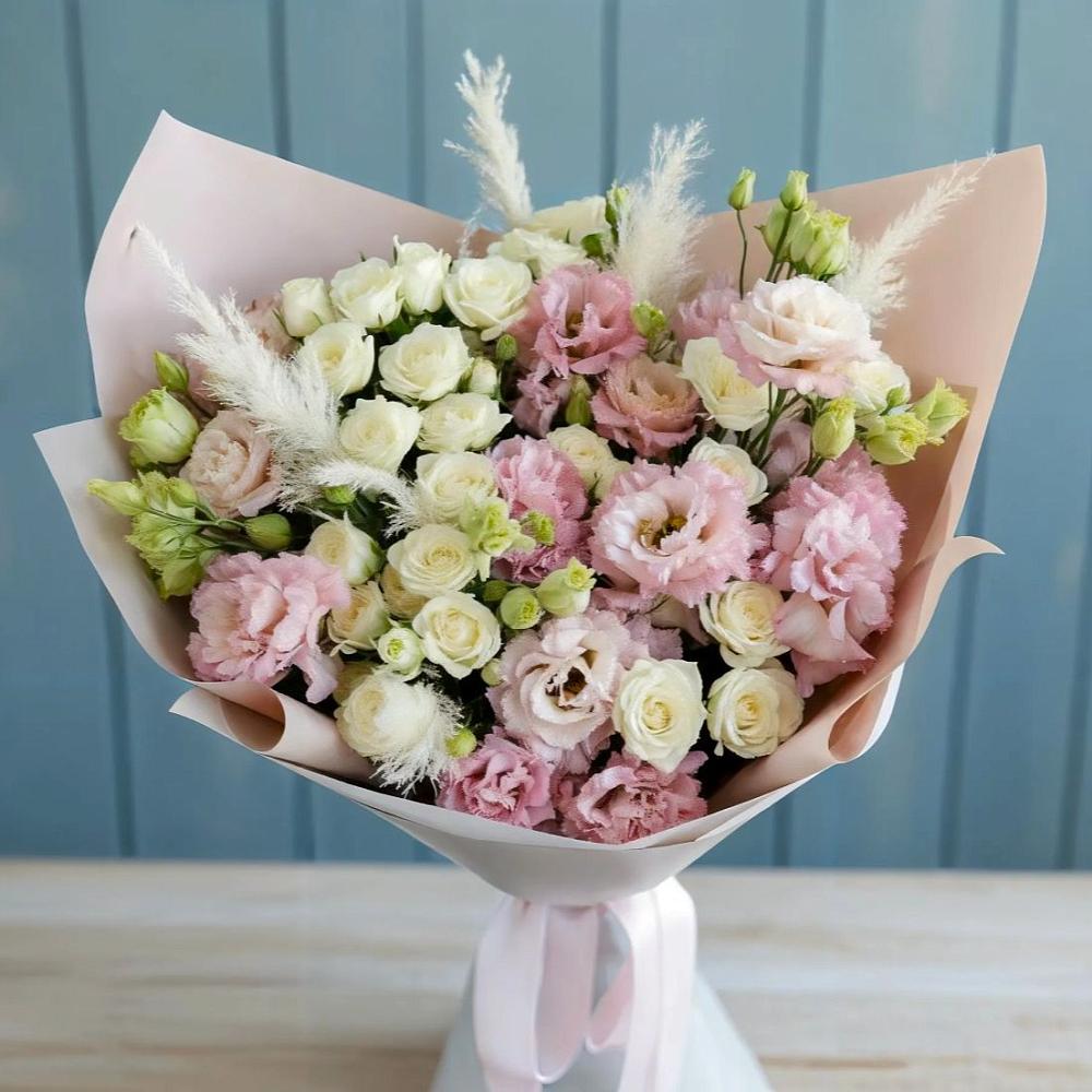 Букет цветов из: Альстромерии и Розы в Лениногорске