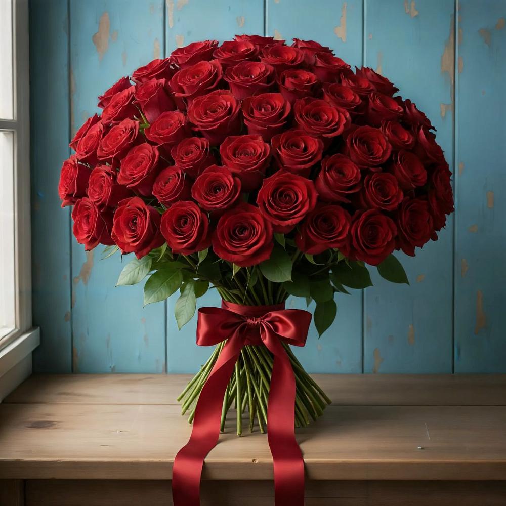 Букет Красные розы Блэк Меджик в Лениногорске