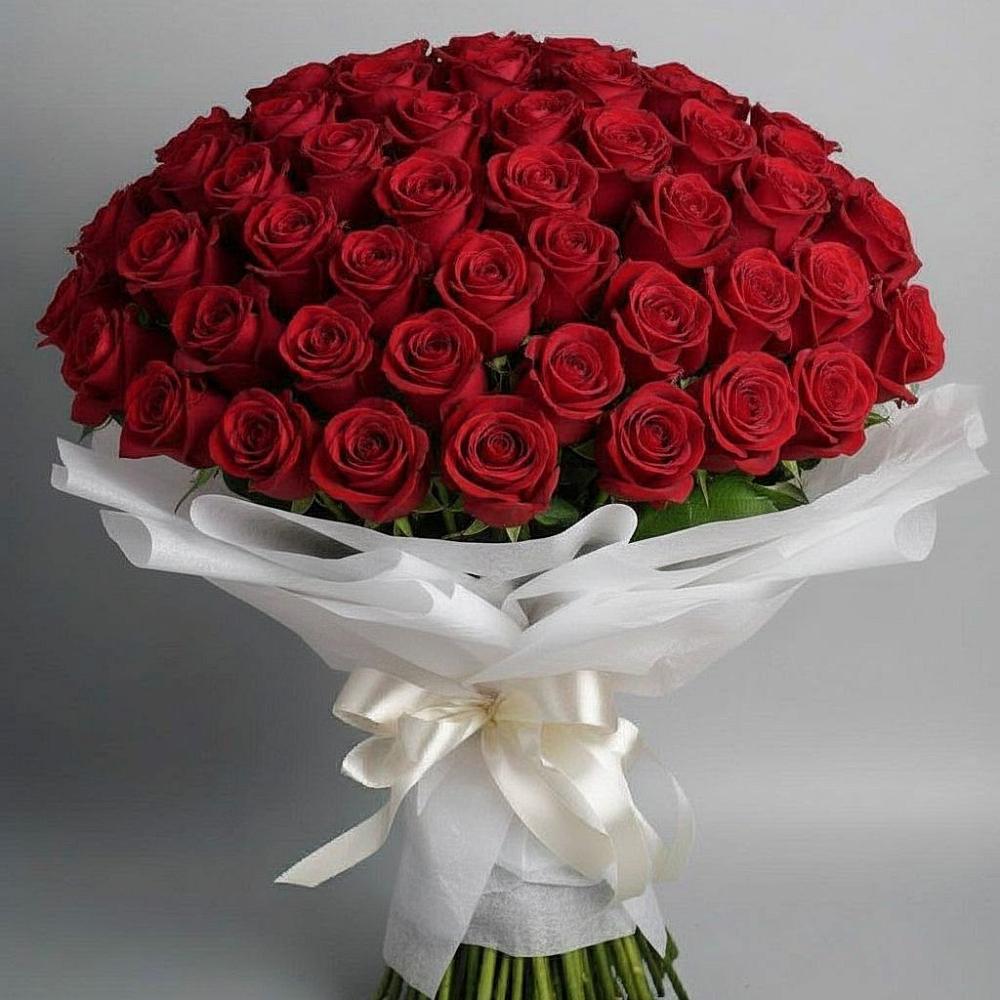 Букет 101 Красная роза Блэк Мэджик в Лениногорске