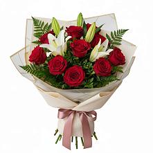 Букет цветов из:  Лилии и Розы #REPLACE_PRED# Лениногорске