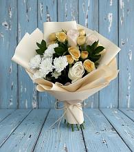 Букет цветов из:  Розы и Хризантемы в Лениногорске