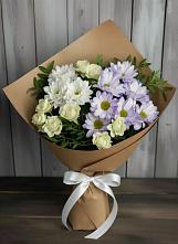 Букет цветов из:  Хризантемы и Розы в Лениногорске
