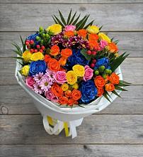 Букет цветов из:  Розы и Хризантемы в Лениногорске