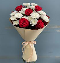 Букет цветов из:  Розы и Хризантемы #REPLACE_PRED# Лениногорске