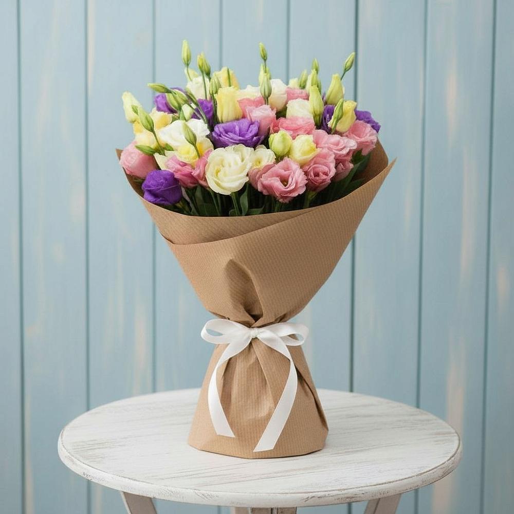 Букет цветов из: Лизиантусы в Лениногорске