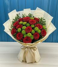 Букет цветов из:  Розы и Хризантемы #REPLACE_PRED# Лениногорске