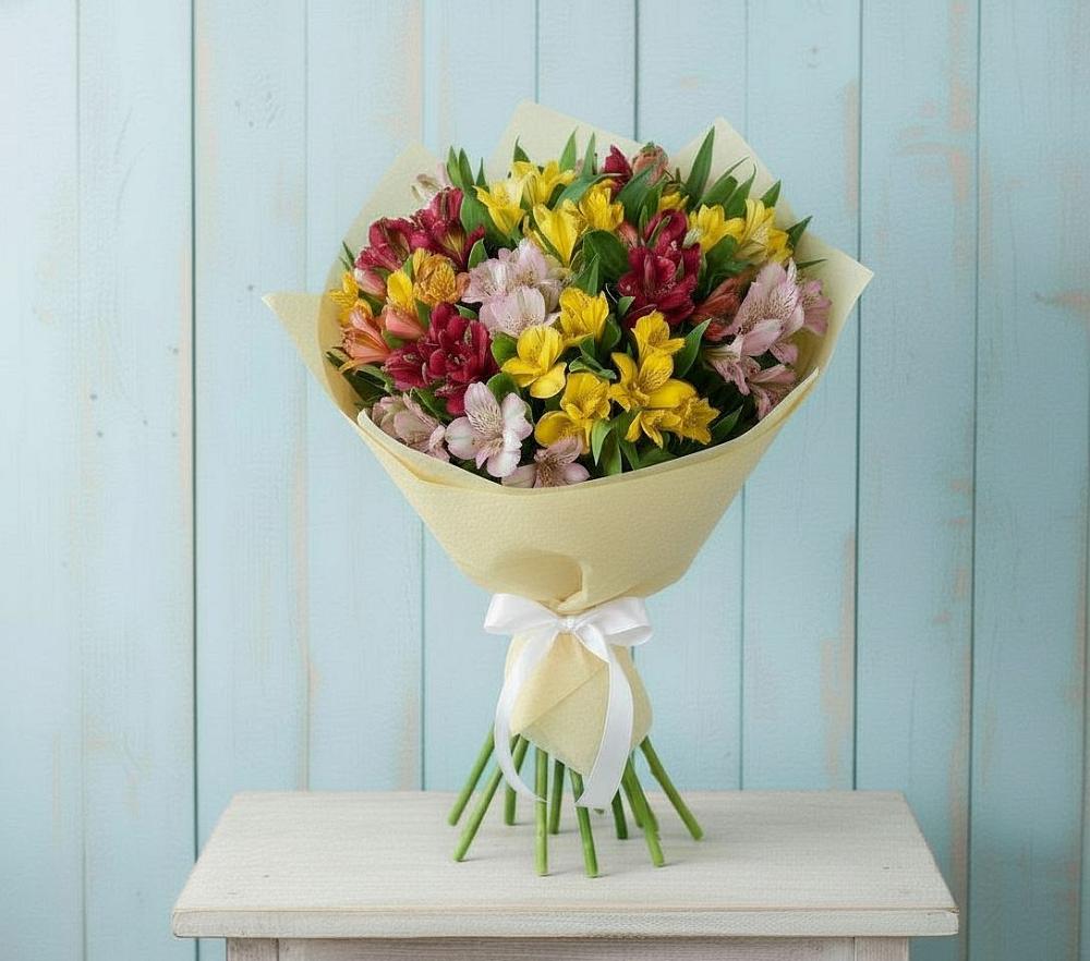 Букет цветов из: Альстромерии в Лениногорске